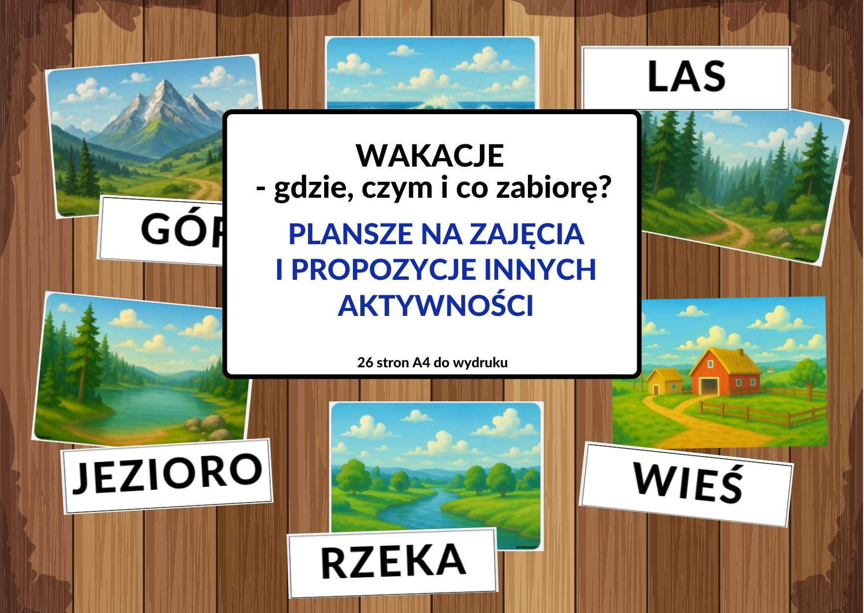 wakacje, plansze edukacyjne - pdf