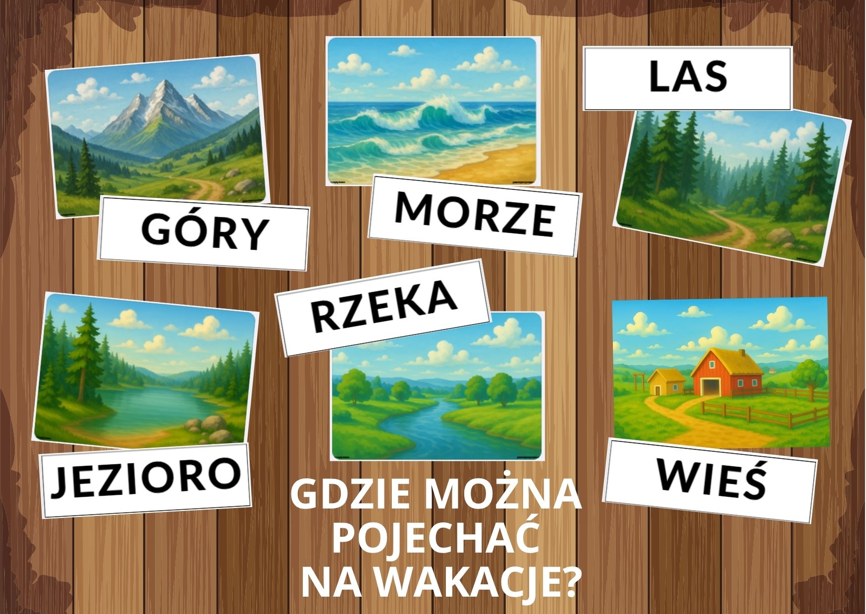 wakacje, plansze edukacyjne - pdf