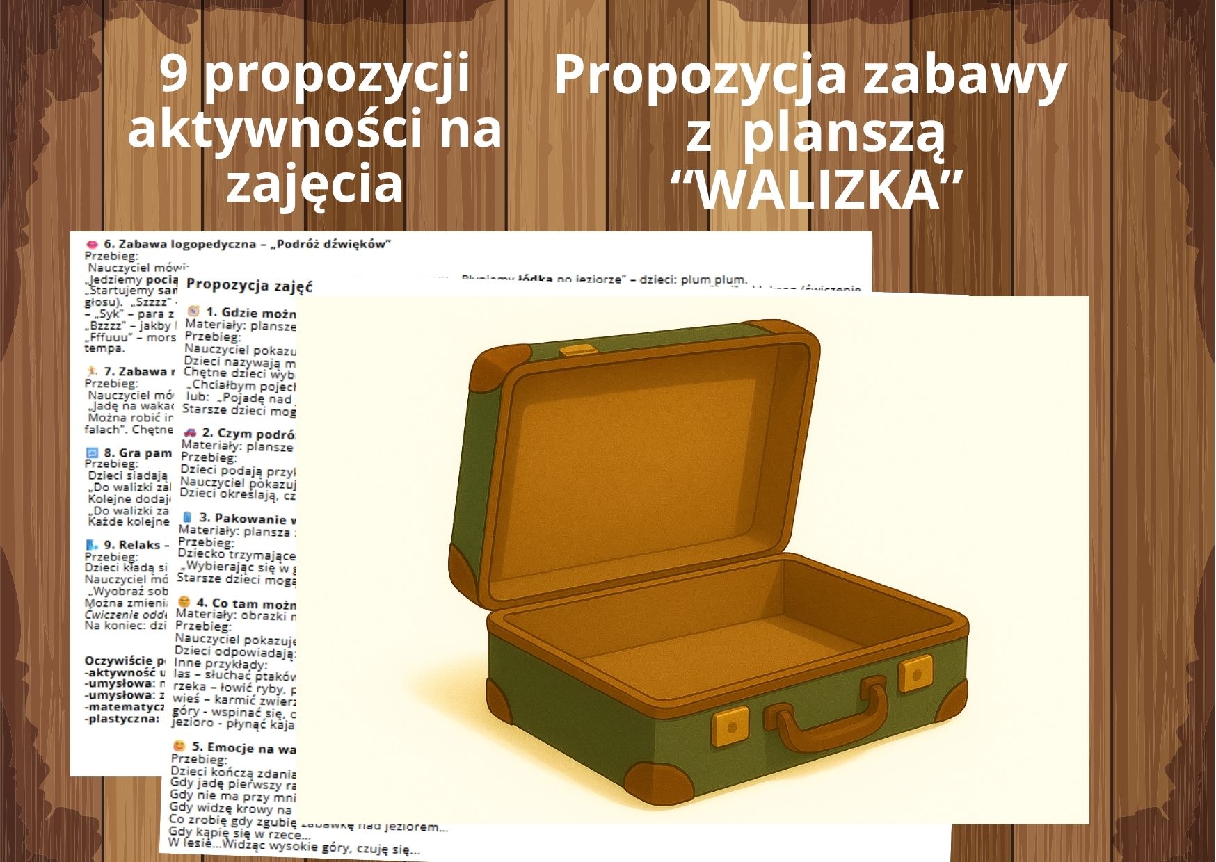 wakacje, plansze edukacyjne - pdf