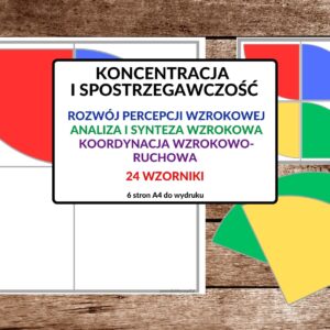 koncentracja, spostrzegawczość, percepcja wzrokowa - pdf