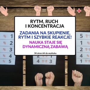 ćwiczenia paluszków, rytm i ruch, ćwiczenia koncentracji -pdf