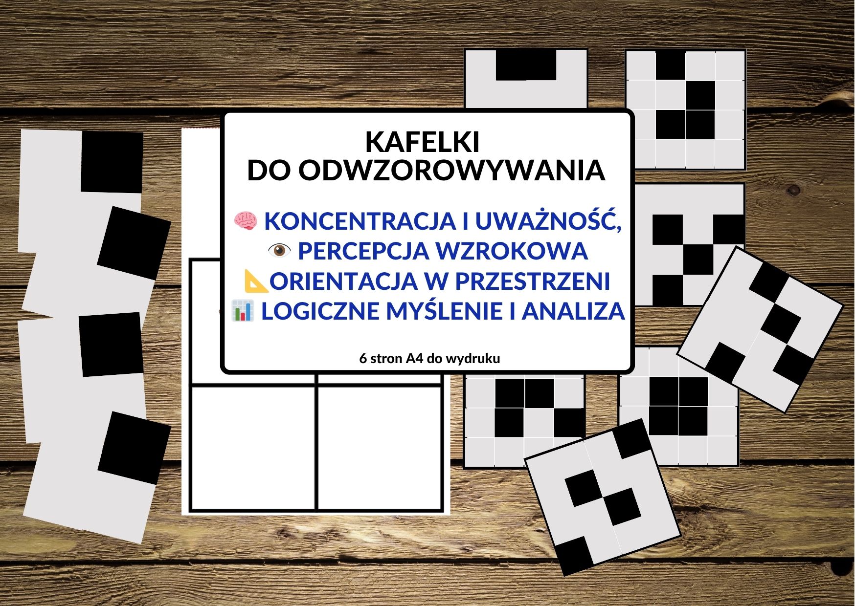 koncentracja, spostrzegawczość, logiczne myślenie i analiza wzorów, orientacja w przestrzeni, percepcja wzrokowa - pdf