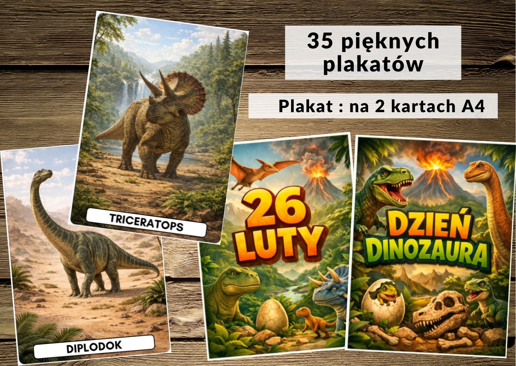 plansze, dinozaury -pdf