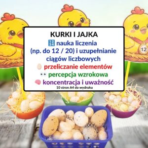 przeliczanie, percepcja wzrokowa, edukacja matematyczna, ciągi liczbowe - pdf
