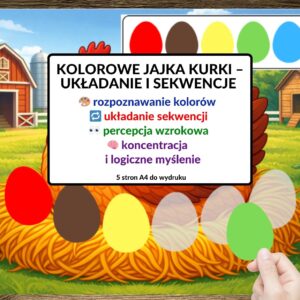 percepcja wzrokowa, sekwencje, odwzorowywanie, jajka - pdf