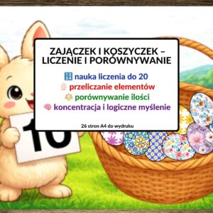 liczenie, porównywanie, pisanki, edukacja matematyczna, działania - pdf
