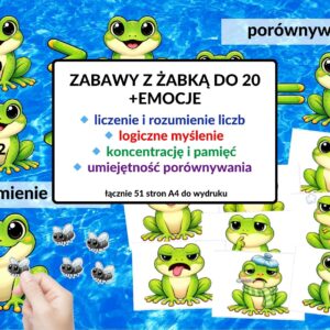dzień żaby , edukacja matematyczna, porównywanie, liczenie, emocje - pdf