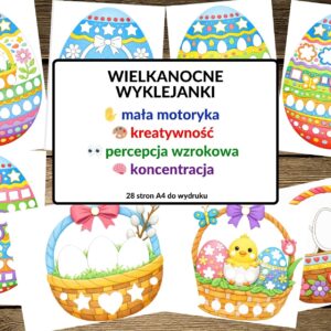 Rozwijanie małej motoryki, ćwiczenia dłoni, wielkanocna praca plastyczna - pdf