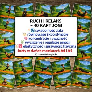 Joga, uważność, ćwiczenia ruchowe, świadomość ciała, koncentracja - pdf