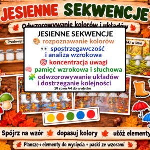 jesienne sekwencje, edukacja matematyczna, sekwencje - pdf